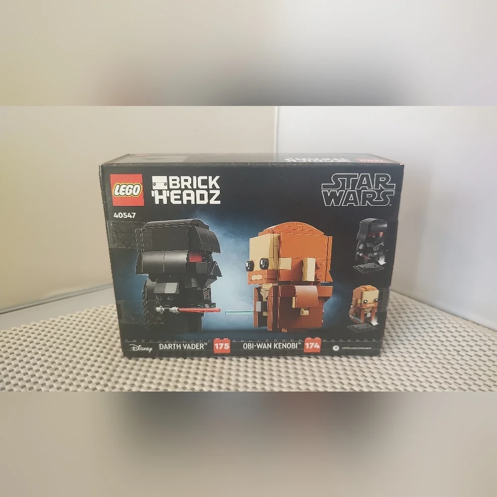 Lego 40547 Brick Headz Star Wars Oni-Wan Kenobi & Darth Vader NWT Building Toy